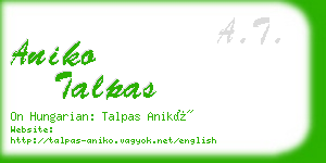 aniko talpas business card